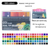 Dual Tip Watercolor Art Markers - 12 Color Set