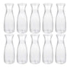 Clear Striped Plastic Flower Vase for Desk & Home Decor