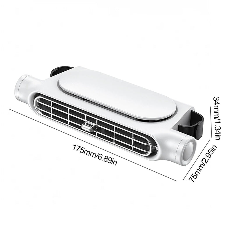 Portable Car Headrest Fan with 3-Speed Cooling