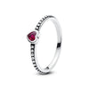 Sterling Silver Heart Ring with Cubic Zirconia