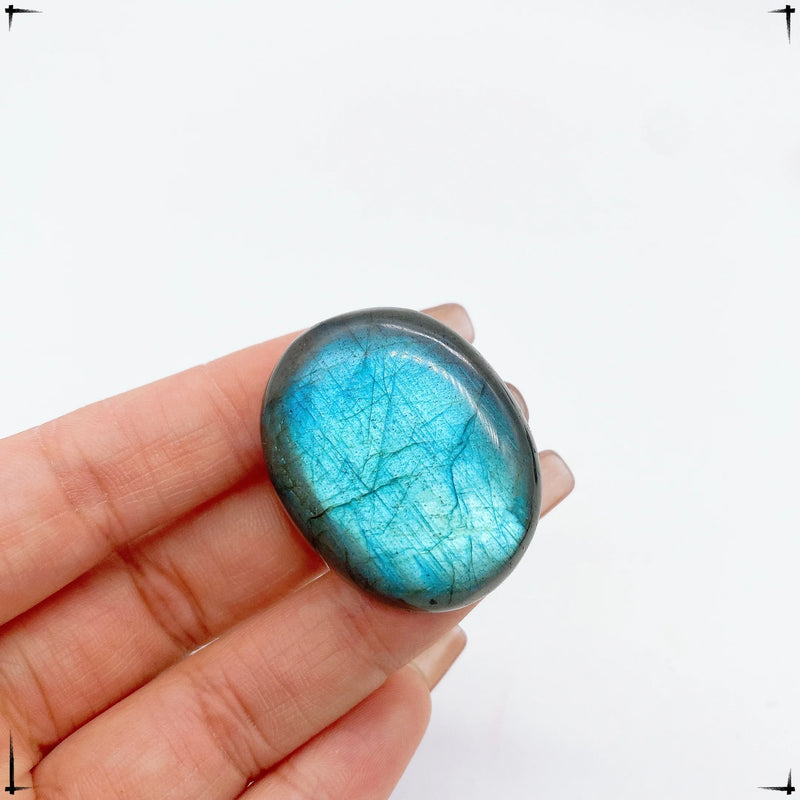Natural Blue Labradorite Palm Stone