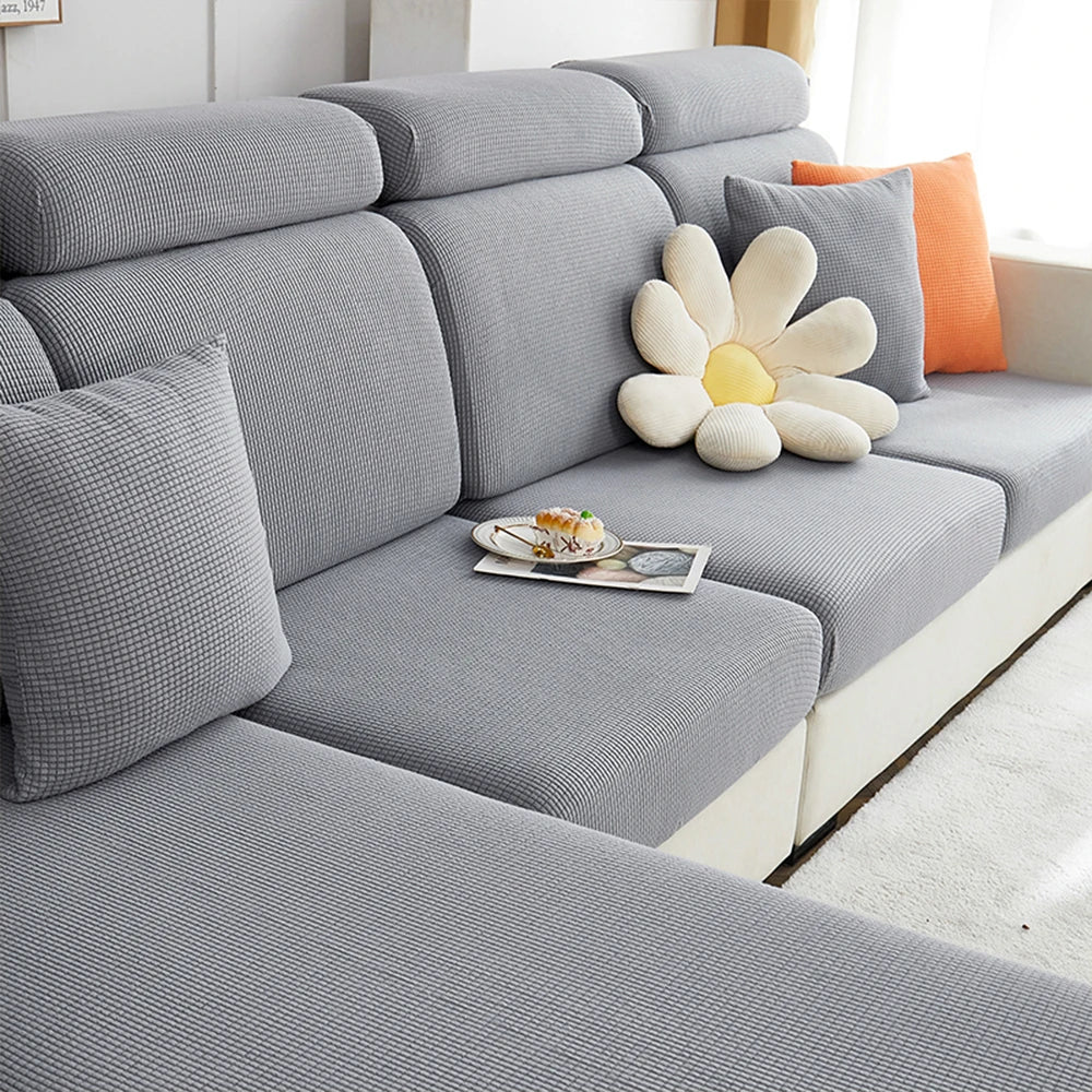 Stretchable Jacquard Sofa Cushion Covers with Anti-Slip Base