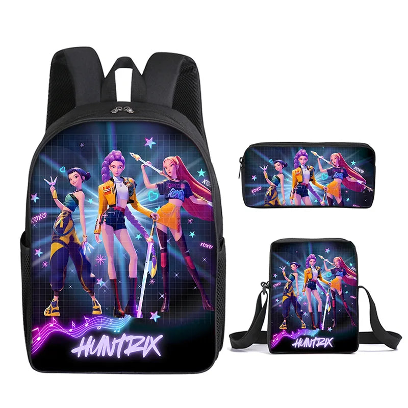 Kids' Cartoon School Backpack with Front Pocket