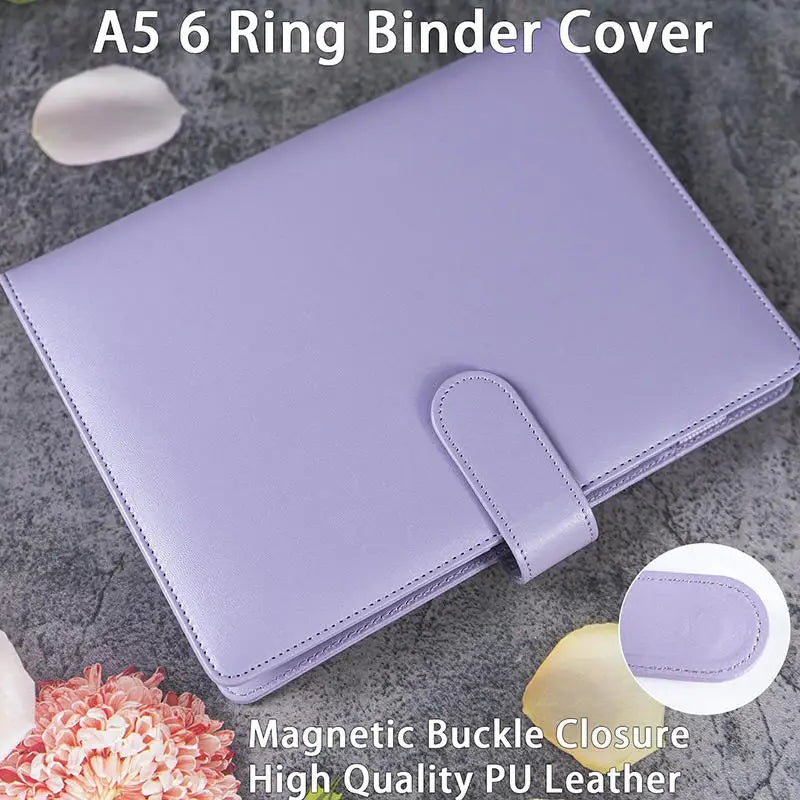 A5 PU Leather Photo & Card Organizer Binder with 4-Pocket Sleeves