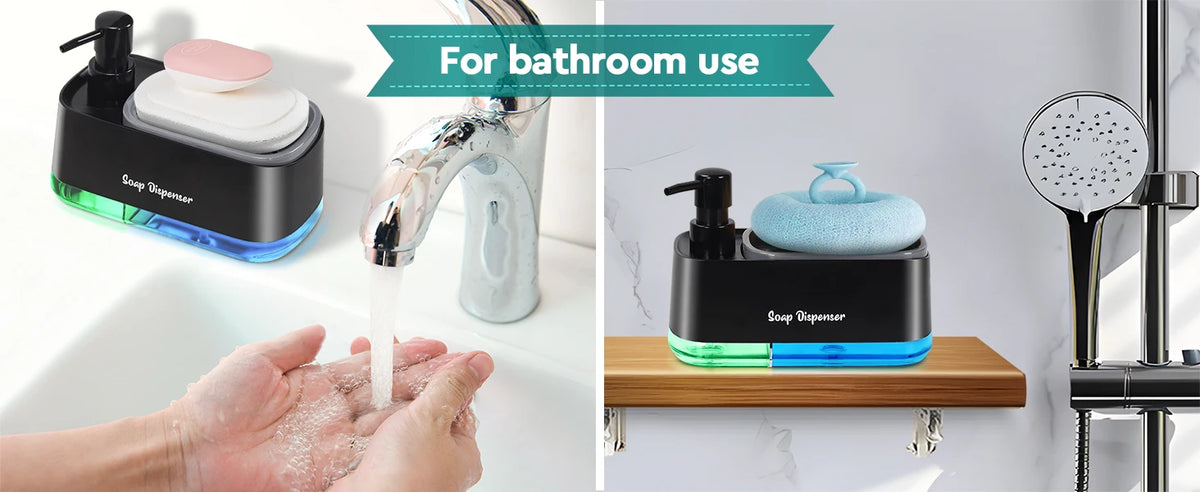3-in-1 Kitchen Soap Dispenser with Sponge Caddy