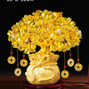 Golden Citrine Crystal Money Tree – Feng Shui Wealth Charm