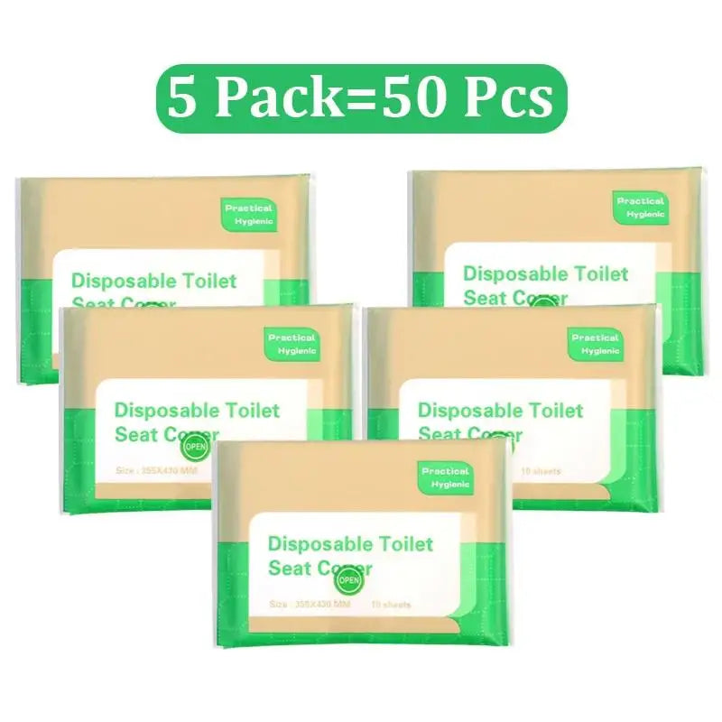 Portable Disposable Toilet Seat Covers (10-Pack)