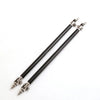 A pair of black front bumper lip spoiler and side skirt kits for an ABS vehicle.