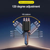7-in-1 120W Car Charger with Retractable Cables and Digital Voltmeter
