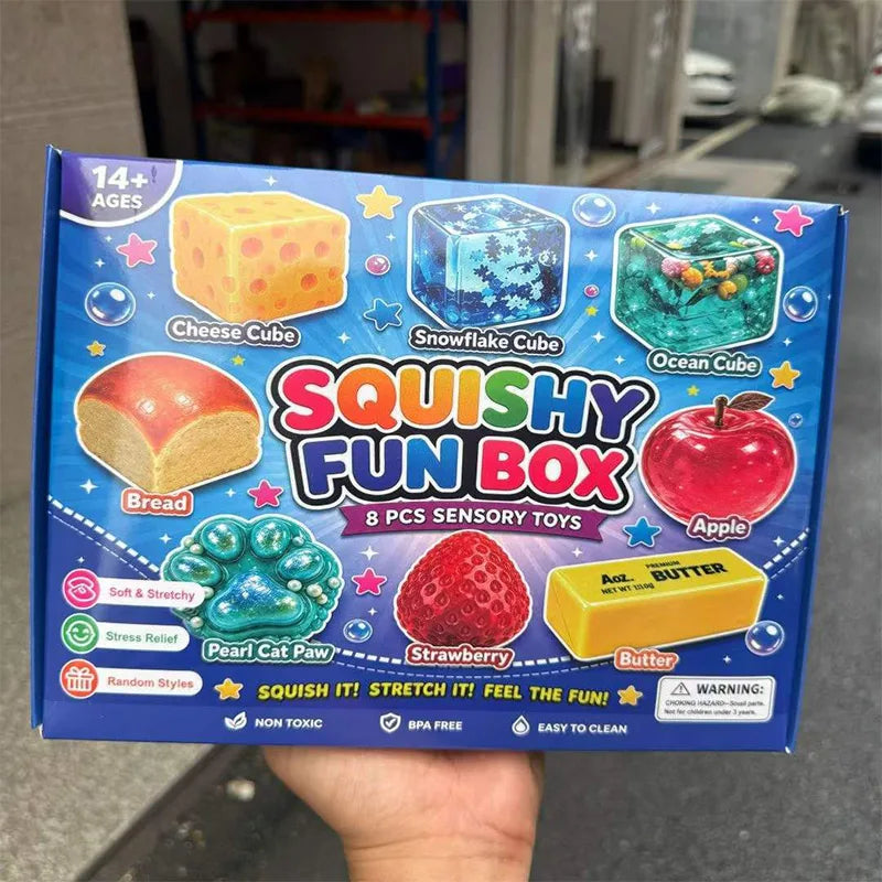 8-Piece Stress Relief Squishy Toy Set
