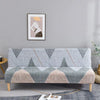 Stretchable Sofa Cover with Geometric Pattern for Futon Seats