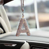 Rhinestone Letter Car Rearview Mirror Pendant