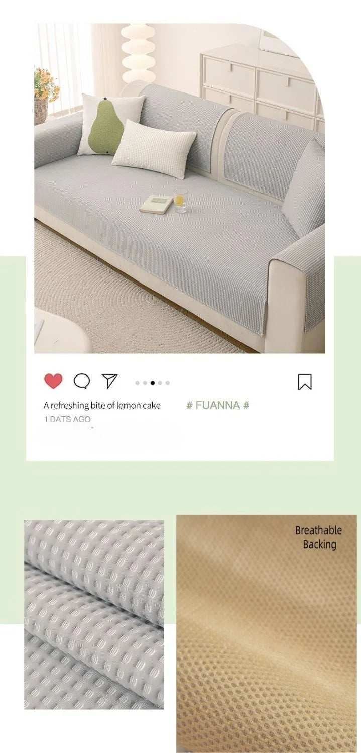 Cooling Sofa Cover with Anti-Slip Backing