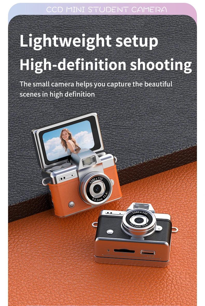Compact Flip-Screen Digital Camera with 1080P HD Video