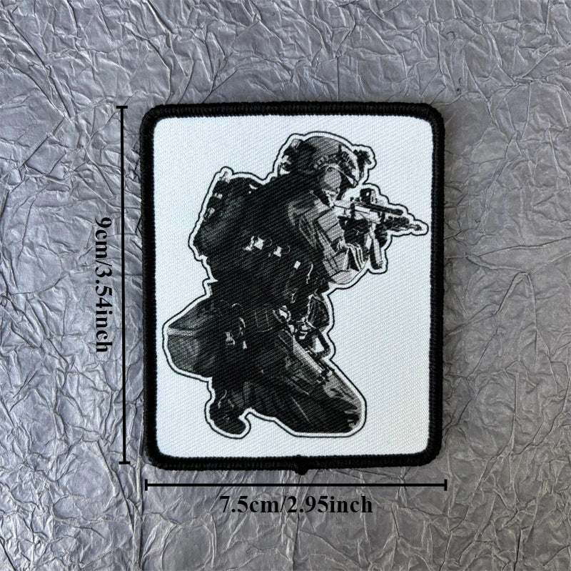 Skull Tactical Patch with Hook-and-Loop Backing