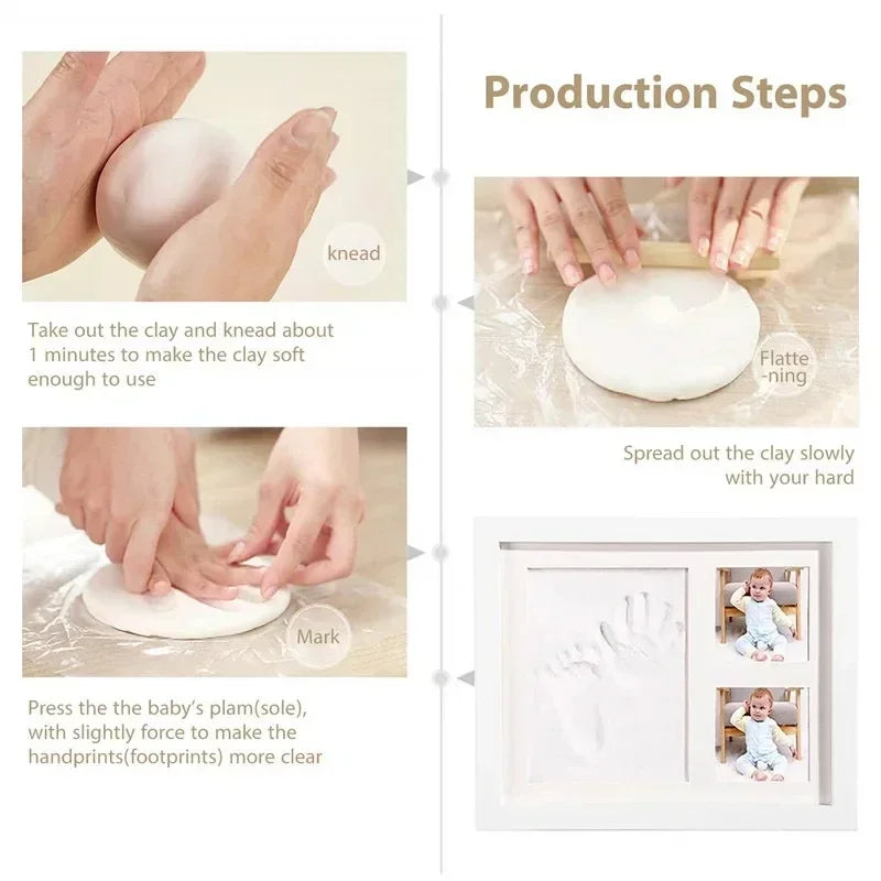Baby Hand and Footprint Clay Keepsake Frame