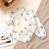 Waterproof Long-Sleeve Baby Bibs with Catch-All Pockets