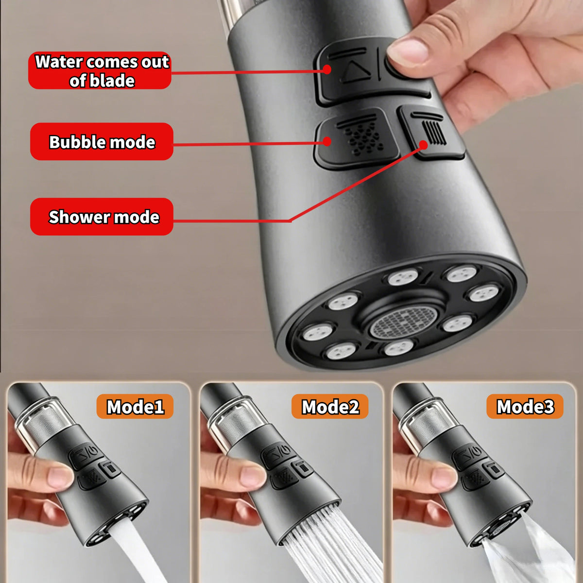 360° Kitchen Faucet Aerator Extender