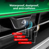 Close-up of a car camera lens protector with various coatings like AR anti-reflective, explosion proof, and T-sik oil coating