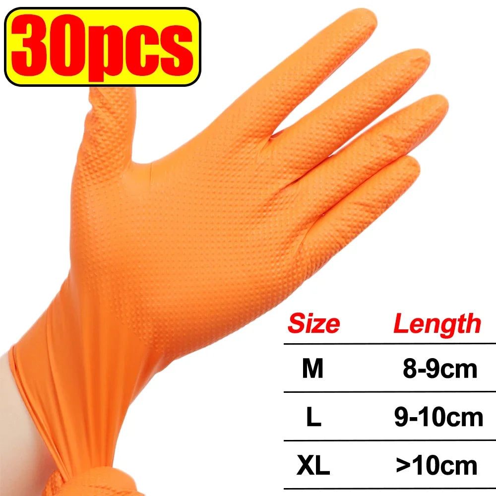 Heavy-Duty Textured Nitrile Work Gloves