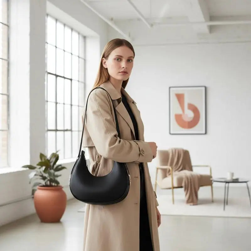 Chic PU Leather Hobo Shoulder Bag