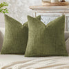 Chenille Knitted Throw Pillow Covers (Set of 2) – Soft Solid Color Cushion Cases for Sofa, Chair, and Car