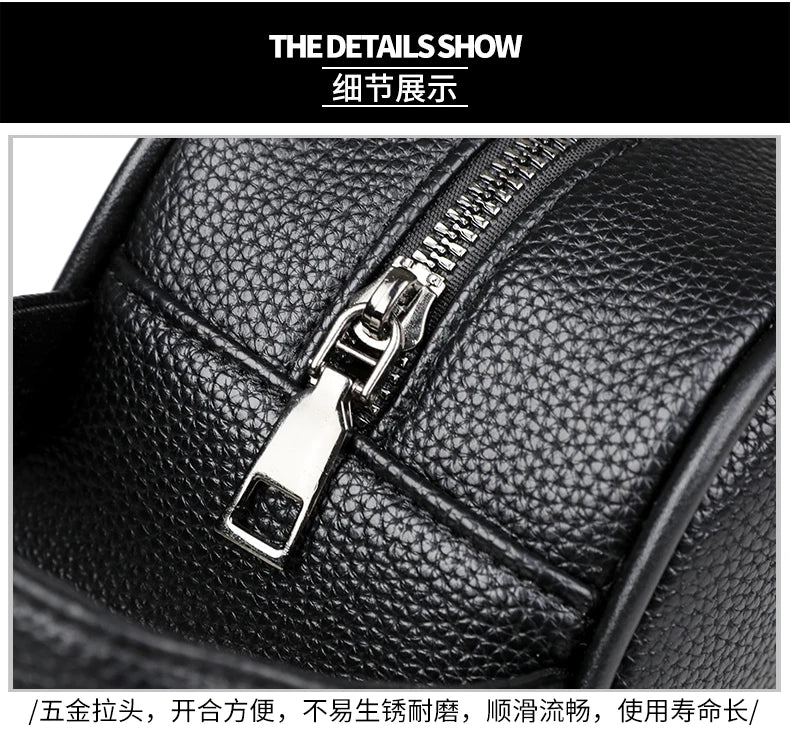 Men's PU Leather Casual Crossbody Clutch Bag