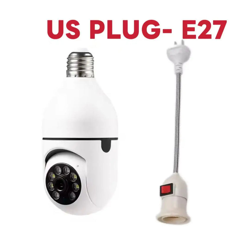 Bombilla Inteligente E27 con Cámara de Seguridad y Vista 360°