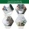 DIY floral wire net used for projects showing steps to adjust and finish the product