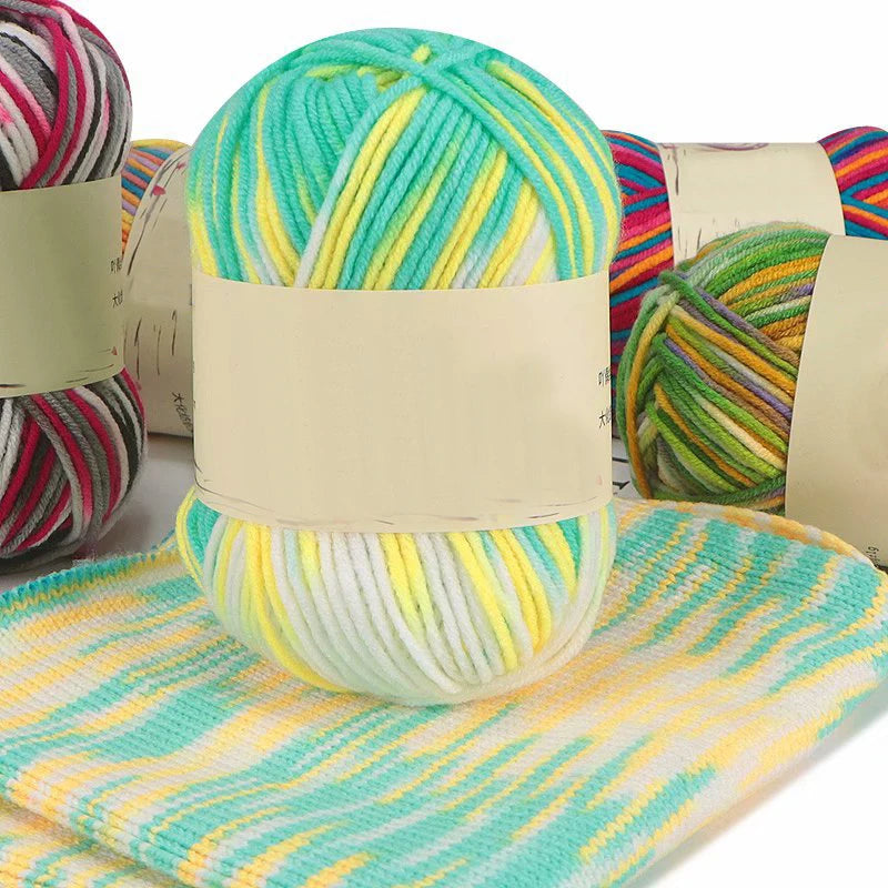 Section-Dyed Milk Cotton Yarn for Knitting and Crochet