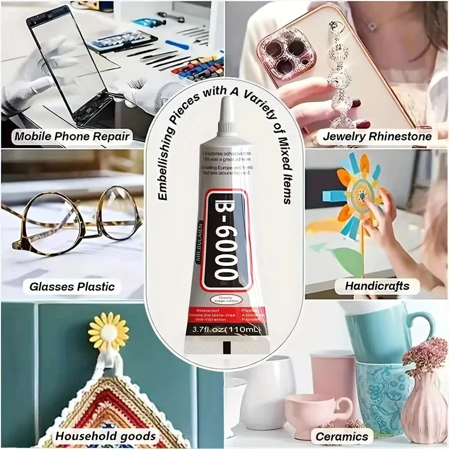 B6000 Multi-Purpose Clear Adhesive with Precision Applicator