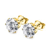 Boucles d'oreilles en acier inoxydable 316L hypoallergéniques avec zircons cubiques