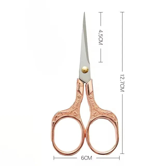 Vintage Stainless Steel Sewing Scissors for Fabric and Embroidery