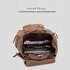 Vintage Canvas Backpack with Leather Accents – Large Capacity Travel & Laptop Bag