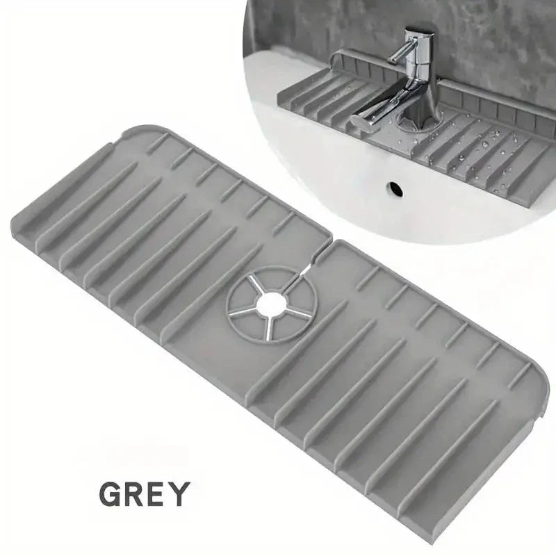 Foldable Silicone Faucet Splash Guard & Sink Mat