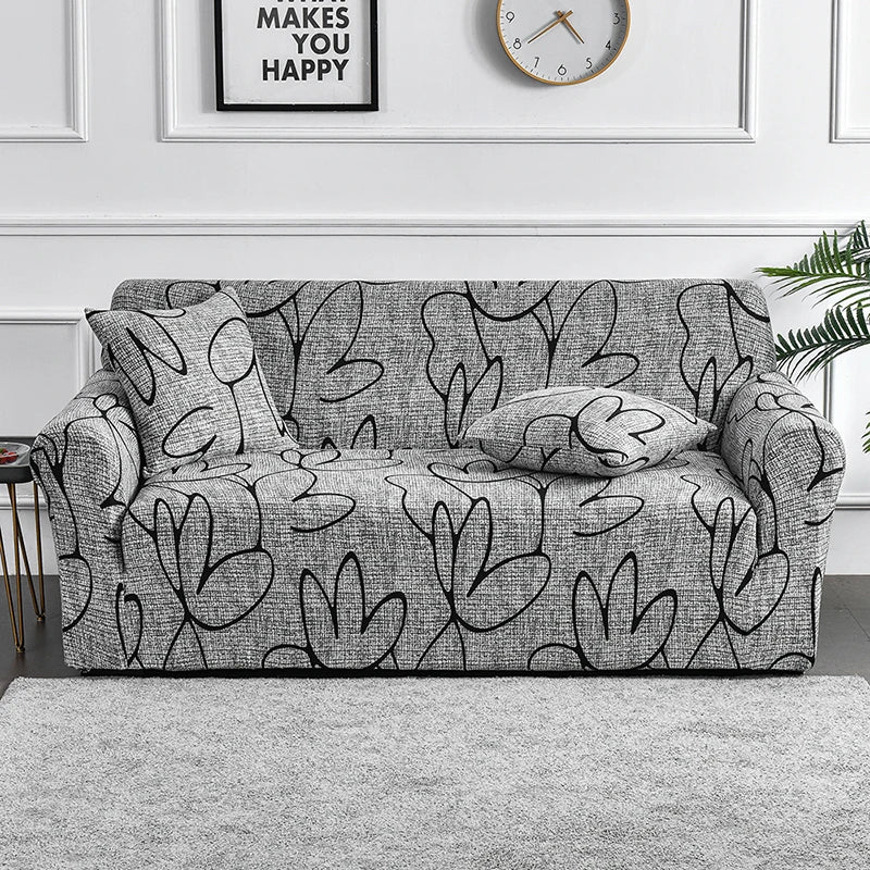 Floral Print Stretch Sofa Cover