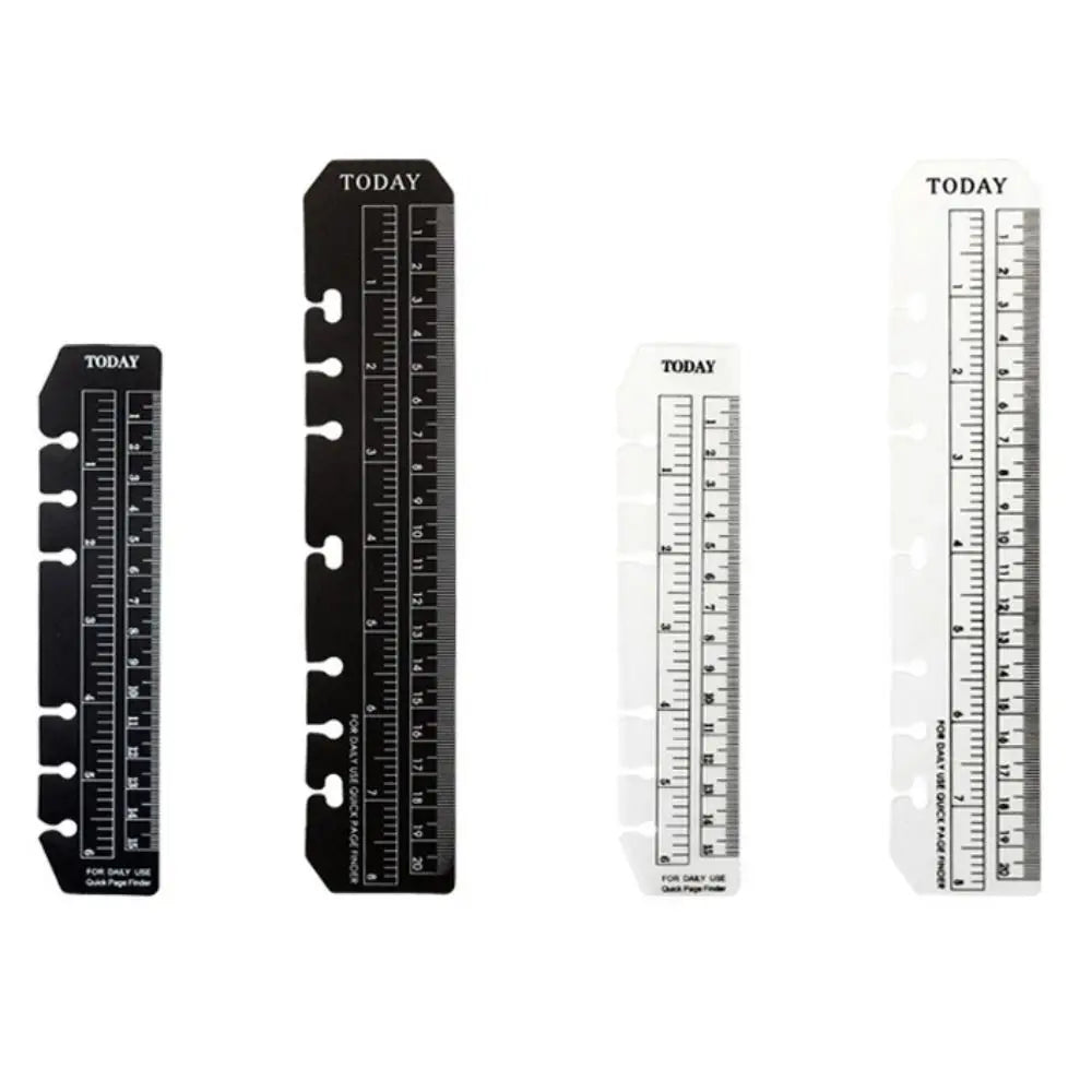 Multifunctional Transparent PVC Bookmark Ruler for Loose-Leaf Notebooks