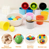 Rainbow Ball in Cups Color Sorting Toy for Toddlers