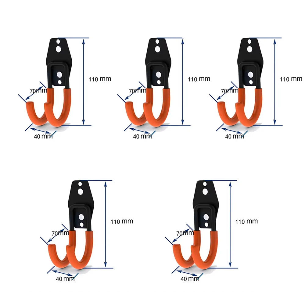 Heavy Duty Multi-Purpose Wall Hooks for Garage and Garden Storage