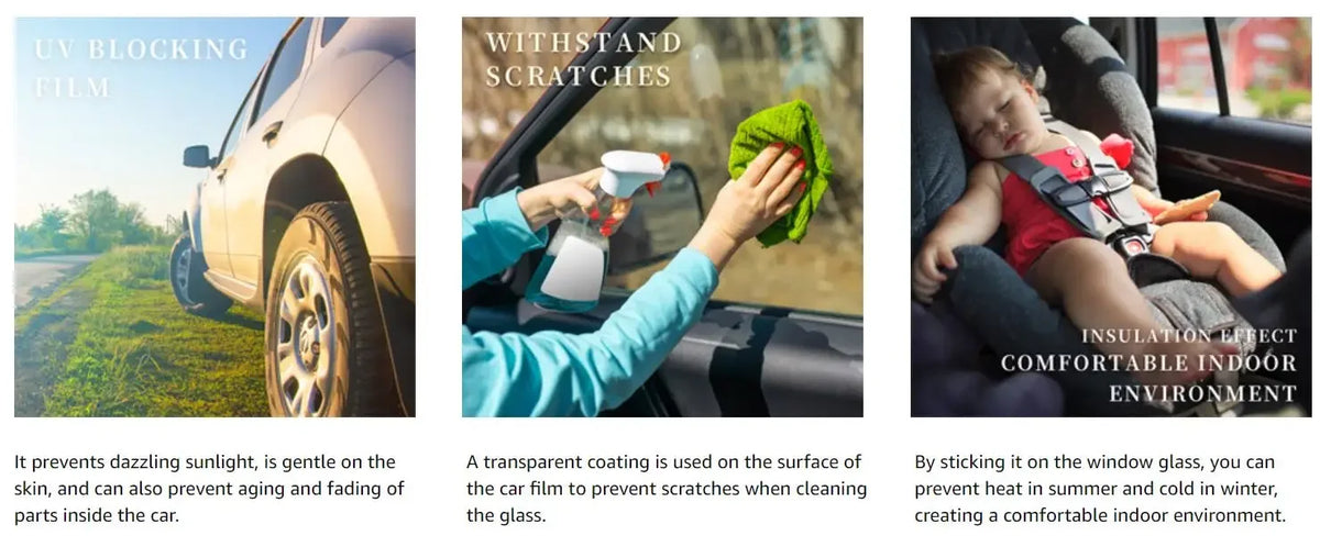 Black Privacy Car Window Tint Film – Heat & UV Blocking