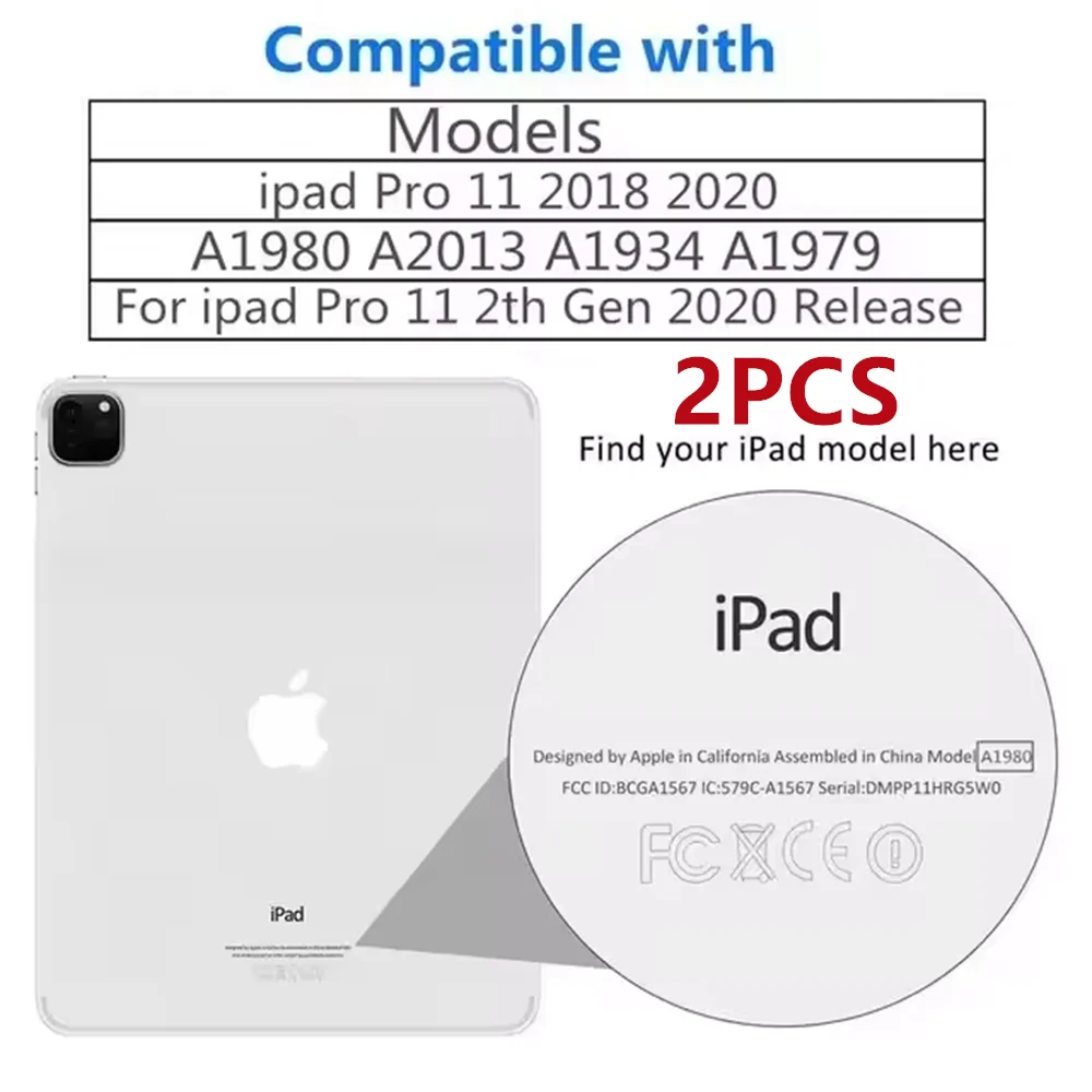 Protection d'écran trempé en verre blanc pour iPad modèles A1980, A2013, A1934 et A1979.