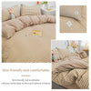 100% Cotton Duvet Cover Set with Plaid Stripe – Breathable & Skin-Friendly
