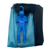 Blue hand-throw parachute toy with a mini soldier for outdoor kids play