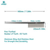 Dual-Metal Pet Grooming Comb with Tapered Tail