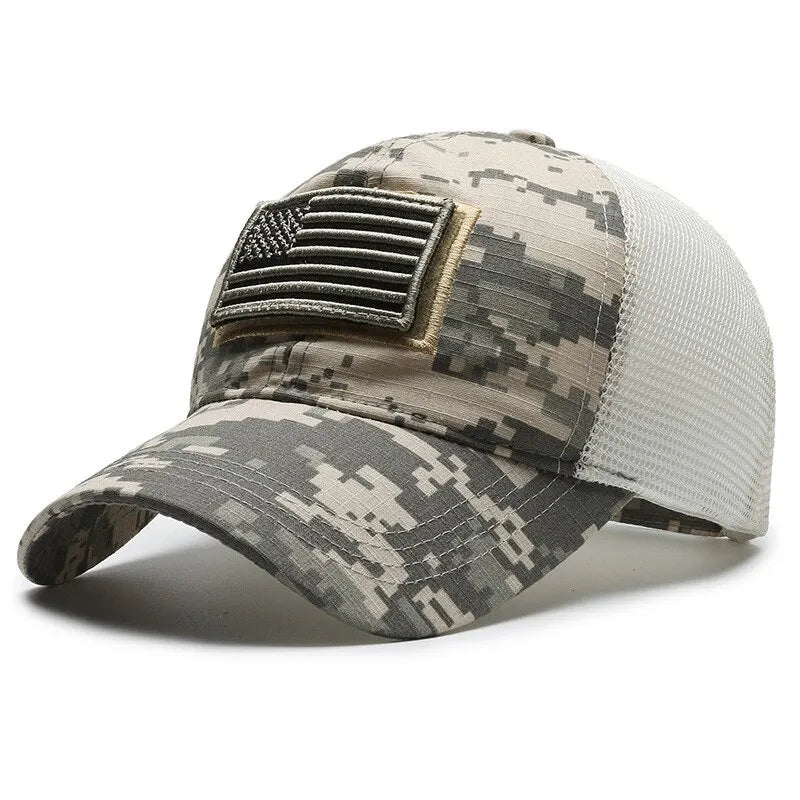 Gorra de béisbol con Camuflaje de Bandera Bordada