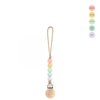 Silicone Baby Pacifier Clip with Wooden Beads