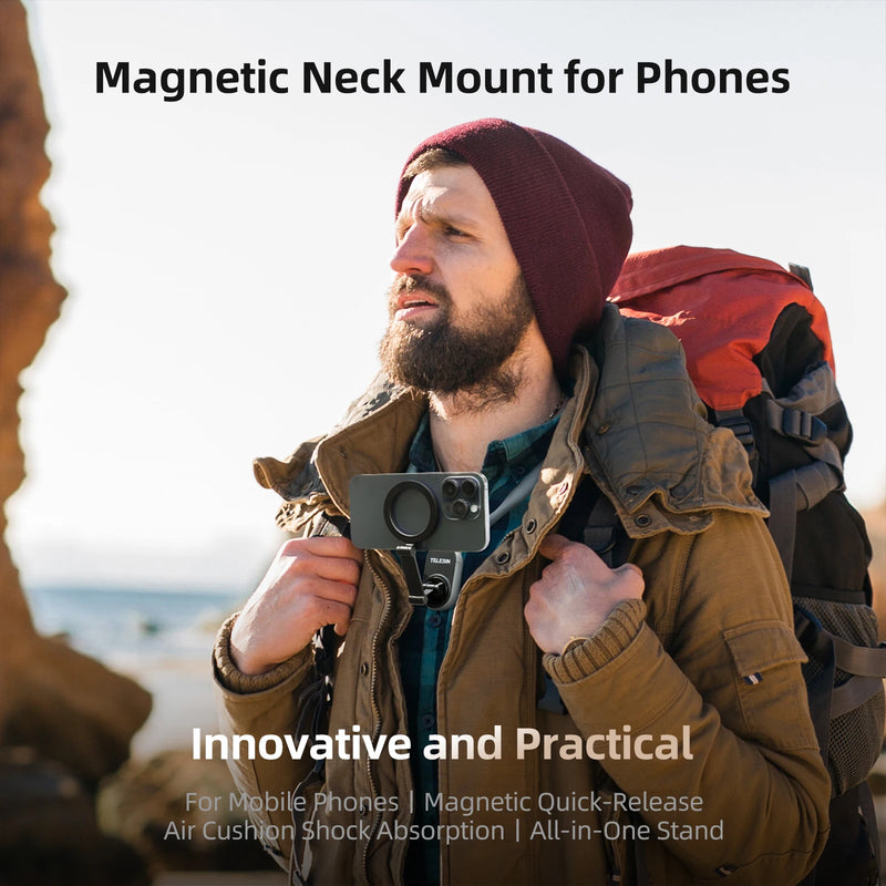 Magnetic Neck Mount for Hands-Free Phone Filming
