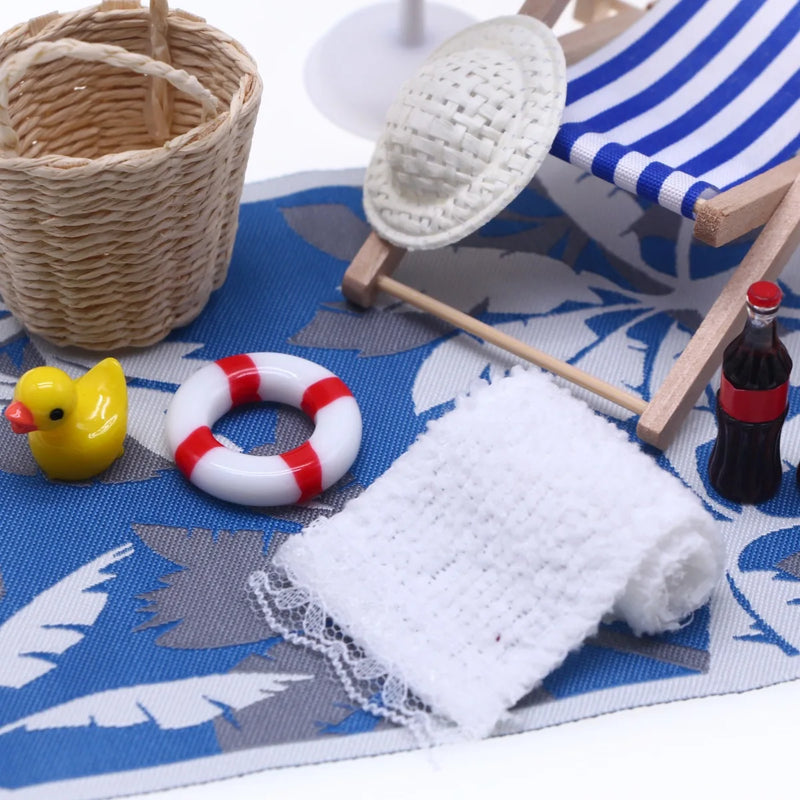 Miniature Beach Scene & Prank Cola Can Set