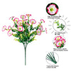 Ramo de Flores Artificiales de Seda Resistente a los Rayos UV para Decoración Exterior