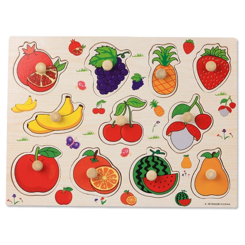 Wooden Alphabet Puzzle Board for Toddlers